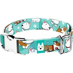 April&June Bullterrier kék nyakörv