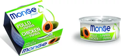 Monge Cat Fruit Csirke & papaya 80 g  KARTON - 4 db