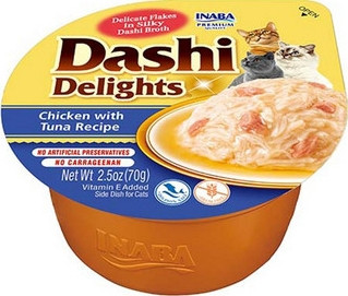 Inaba Cat Dashi Delights nedves macskaeledel - csirke, tonhal 70 g