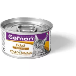 Gemon Cat MOUSSE Adult Csirke & Sertés 85 g  KARTON - 4 db