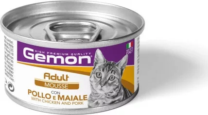 Gemon Cat MOUSSE Adult Csirke & Sertés 85 g  KARTON - 4 db