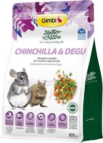 Gimbi Mother Nature Chinchilla&Degu állateledel 800 g