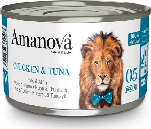 AmaNova Cat P05 Canned Chicken & Tuna Broth 70 g