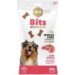   Amity Hypoallergen Bits Iberian Pork-Serrano Ham Jutalomfalat 100 g