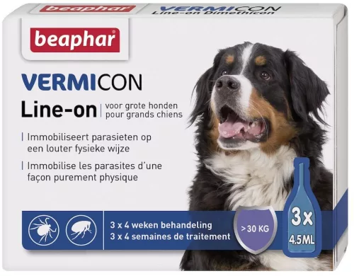 Beaphar Vermicon Line-on kutyáknak 30 kg felett 3 db