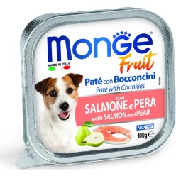 Monge Dog Fruit Paté&Chunkies lazac-körte 100 g