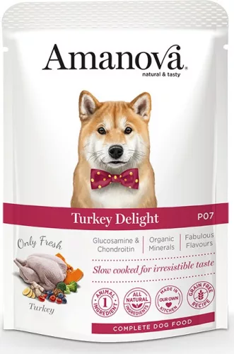 AmaNova Dog GF Pouch Adult Turkey Delight P07 100 g