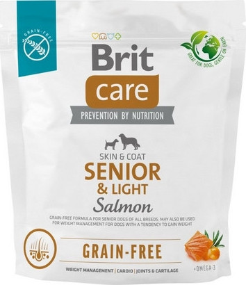 Brit Care Dog Grain-free Salmon Senior & Light 1 kg
