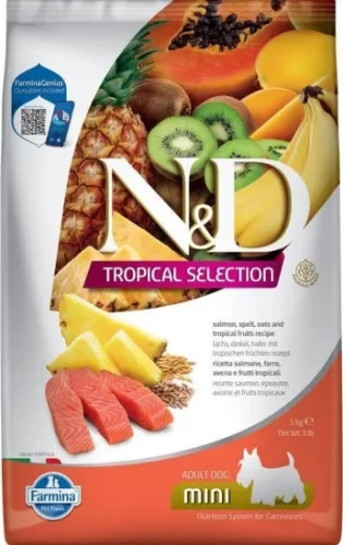 N&D Tropical Selection Dog Salmon Adult Mini 5 kg