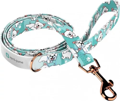 April&June Westie kék póráz