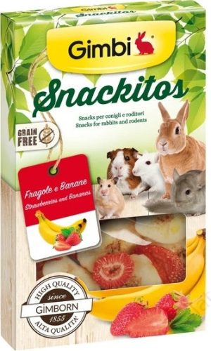 Gimbi Snackitos eper+banán 60 g