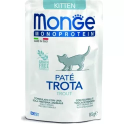 Monge Cat MONOPROTEIN Pouch Paté KITTEN pisztráng 85 g