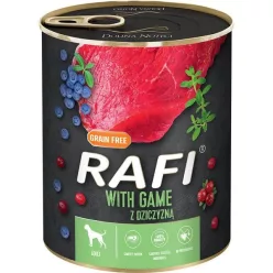   RAFI kutya pástétom vad, vörös- és kék áfonyával konzerv 800 g