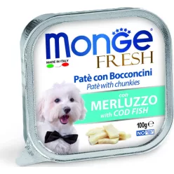 Monge Dog  Fresh Paté&Chunkies tőkehal 100 g