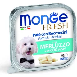 Monge Dog  Fresh Paté&Chunkies tőkehal 100 g KARTON - 4 db