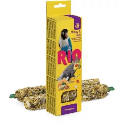   RIO Dupla Rúd Kiegészítő madáreleség mézzel és mogyoróval nagy papagájoknak 2 x 75 g
