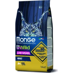 Monge BWild Low Grain Cat Mezei Nyúl - Adult 1,5 kg 