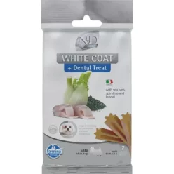   N&D White Dog Dental Jutalomfalat Sea bass, fennel, rice & spirulina Adult Mini 60 g