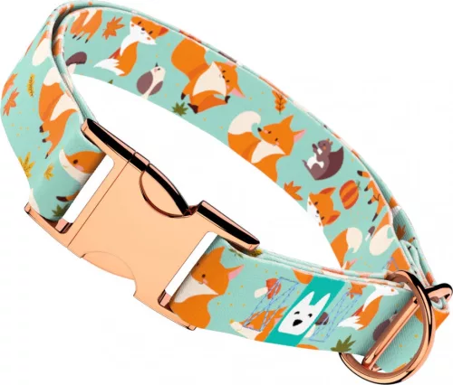 April&June Róka mintás zöld nyakörv