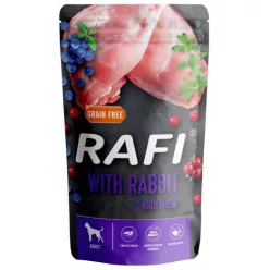   RAFI kutya pástétom nyúl, vörös- és kékáfonya tasak 500 g