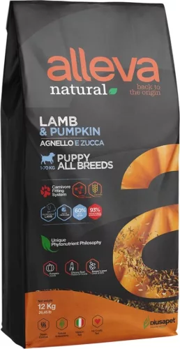 Alleva Natural Lamb & Pumpkin Puppy 12 kg