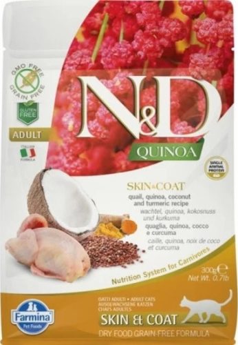 N&D Cat Quinoa Skin & coat fürj 300 g