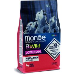   Monge BWild Low Grain Dog All breeds Szarvas - Puppy & junior 2,5 kg 