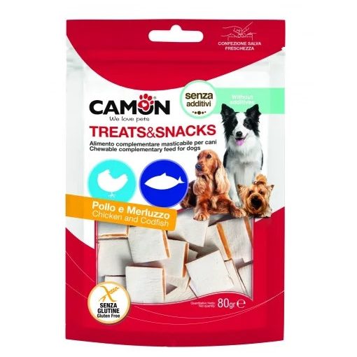 Camon snack kacsás tőkehalas szendvicskockák 80g