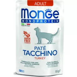 Monge Cat MONOPROTEIN Pouch Paté ADULT pulyka 85 g 