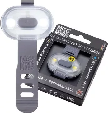 Max & Molly Matrix 2.0 Ultra LED-lámpa nyakörvre rögzíthető - Stone