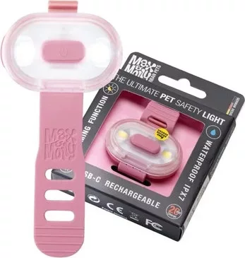 Max & Molly Matrix 2.0 Ultra LED-lámpa nyakörvre rögzíthető - Rose
