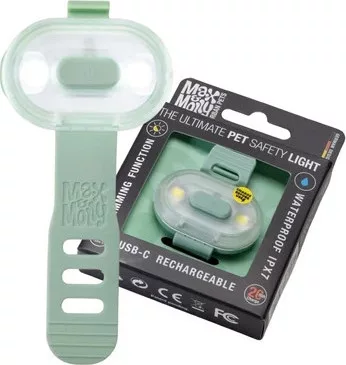 Max & Molly Matrix 2.0 Ultra LED-lámpa nyakörvre rögzíthető - Jade