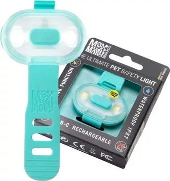 Max & Molly Matrix 2.0 Ultra LED-lámpa nyakörvre rögzíthető - Turquoise
