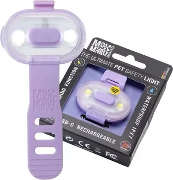 Max & Molly Matrix 2.0 Ultra LED-lámpa nyakörvre rögzíthető - Lavender