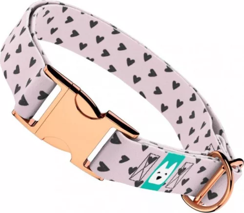 April&June Szivecskés nyakörv lila