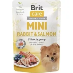 Brit Care Mini Rabbit&Salmon fillets in gravy 24x85 g