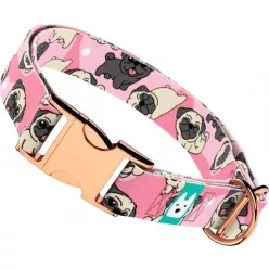 April&June Mopsz rózsaszín nyakörv