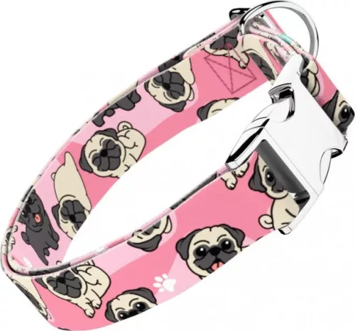 April&June Mopsz rózsaszín nyakörv