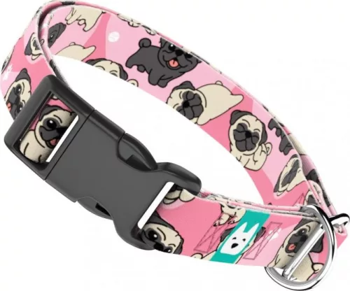 April&June Mopsz rózsaszín nyakörv