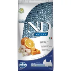   N&D Dog Ocean tőkehal & narancs és sütőtök adult mini 7 kg