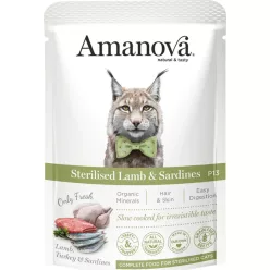 AmaNova Cat GF Pouch P13 Sterilised Lamb & Sardines 85 g