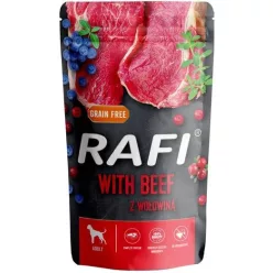   RAFI kutya pástétom marha, vörös és kék áfonyával tasak 500 g