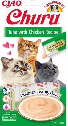 Inaba Cat Churu Püré - tonhal, csirkével 4 x 14 g