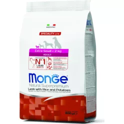   Monge Dog Speciality Line Extra Small Bárány, rizs & burgonya - Adult 800 g