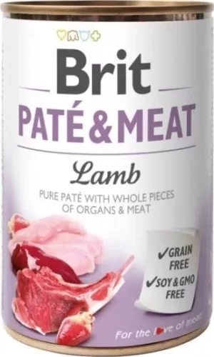 Brit Pate & Meat Lamb 400 g KARTON - 6 db