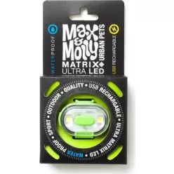   Max & Molly Matrix Ultra LED-lámpa nyakörvre rögzíthető - Zöld