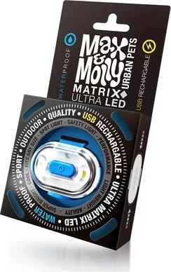 Max & Molly Matrix Ultra LED-lámpa nyakörvre rögzíthető - Kék