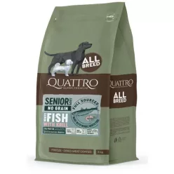   QUATTRO grain-free WHITE FISH AND KRILL Senior/Diet kutyatáp 12 kg