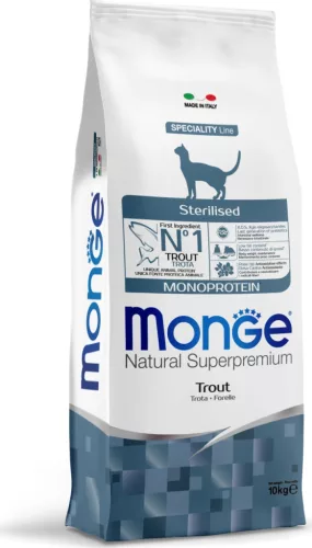 Monge Cat Speciality Line Sterilised Pisztráng Monoprotein 10 kg