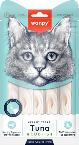 Wanpy CAT Creamy Treat - Tuna & Codfish 70 g